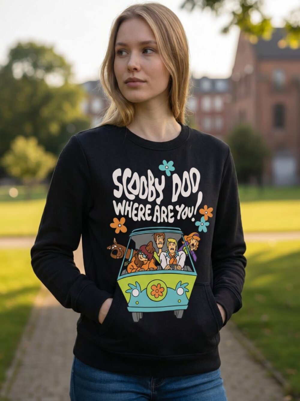 Ladies Scooby-Doo Crewneck Sweatshirt
